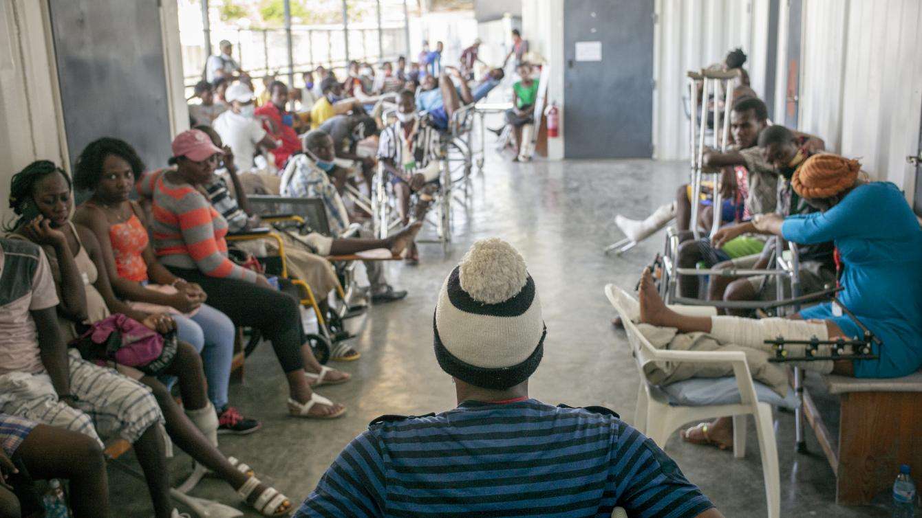 The outpatient department of MSF’s Tabarre trauma hospital.