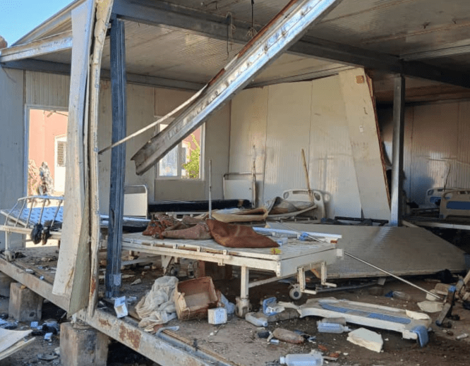 Destruction at the Saudi Hospital in El Fasher, Sudan.