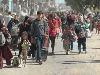 Displaced Palestinians in Gaza.