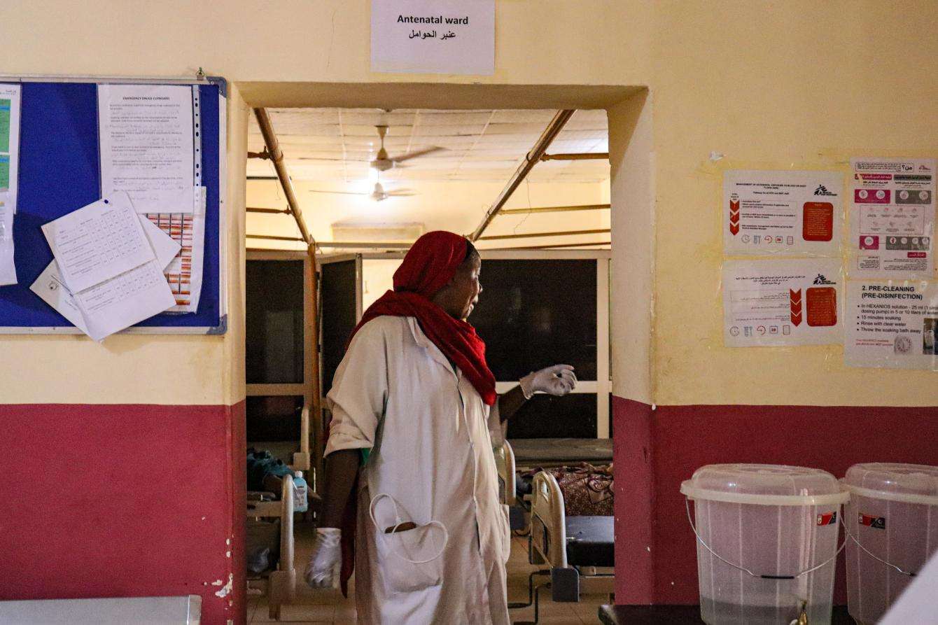 A hospital staff member in South Darfur, Sudan.