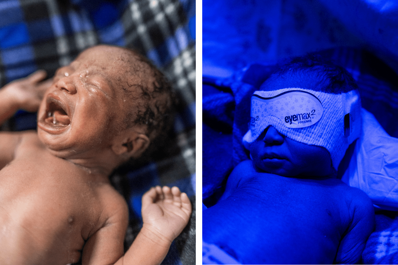 Two premature babies born at Nilefa Keji Hospital in Nigeria.