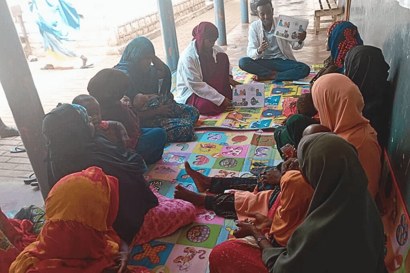 A group mental health session in Somalia.