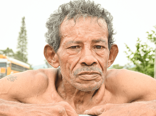 An older man migrating through Guatemala.