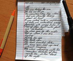 A handwritten poem from aboard the Geo Barents.