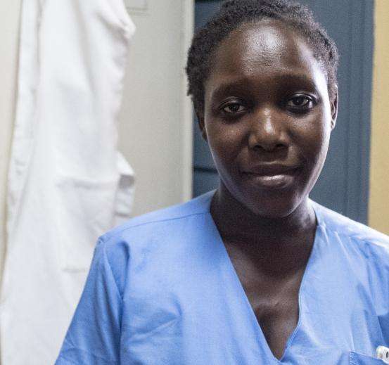 Beatriz*, a midwife trainee at Chingussura health center in Beira, Mozambique.